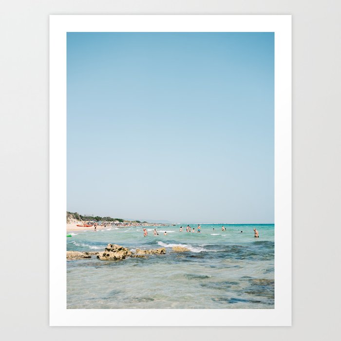 Summer in Italy | Spiaggia Pilone Puglia | Wanderlust beach photography print Art Print