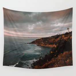 California Coastline Sunset II Wall Tapestry