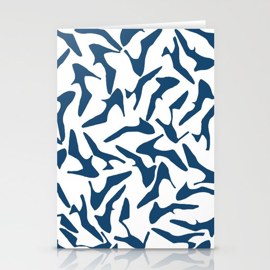 Shoes Navy on White Stationery Cards