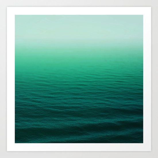 Deep Aqua Waves Art Print