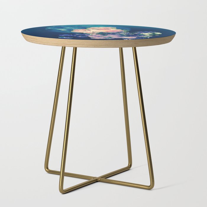 Garden Circle Navy Side Table By Magicksocks Society6 Garden Circle Navy Side Table