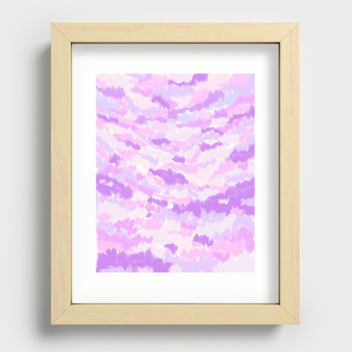 Abstract Purple Pattern Recessed Framed Print