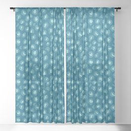 Leopard Print in Blue Sheer Curtain