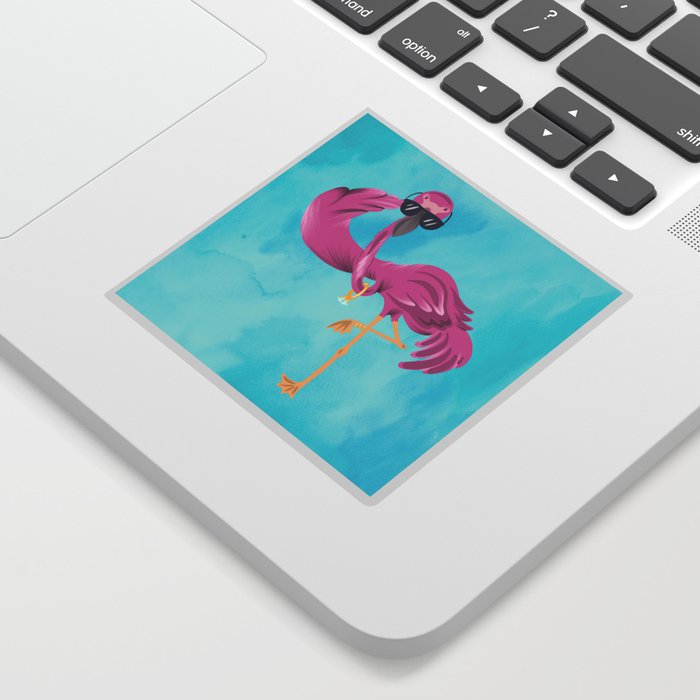 Fancy Flamingo Sticker