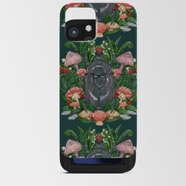 Summer Beetle with Strawberries and Mushrooms - Emerald Version iPhone Card Case