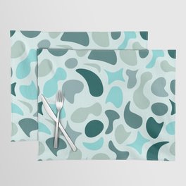Colorful Ocean Pastel Cutouts Abstract Placemat