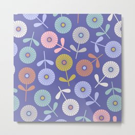 SPRING DITSY FLORAL PATTERN with VERY PERI PURPLE AND PASTELS Metal Print