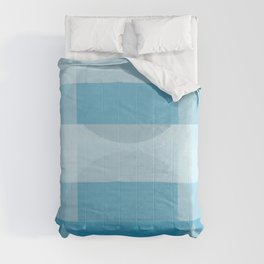 A Touch Of Aqua - Soft Geometric Minimalist Blue Green Turquoise  Comforter