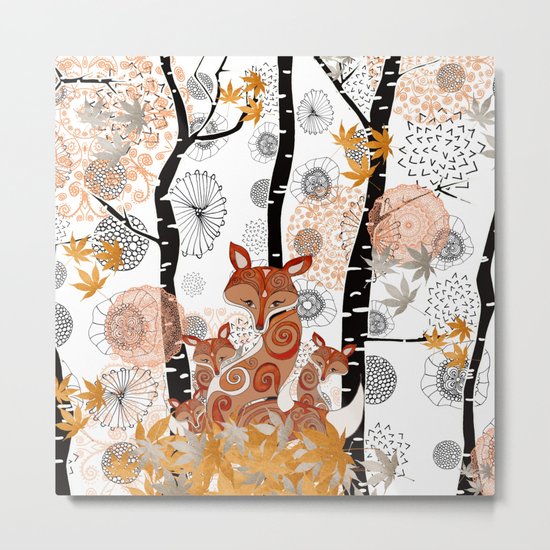 HELLO FOXY Metal Print