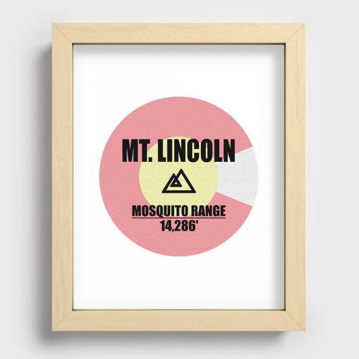 Mt. Lincoln Colorado Recessed Framed Print