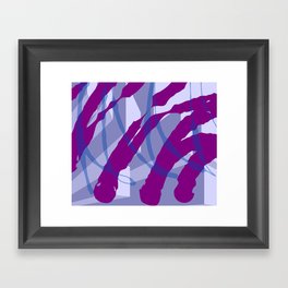 Purple Streaks & Blocks Abstract Art Framed Art Print