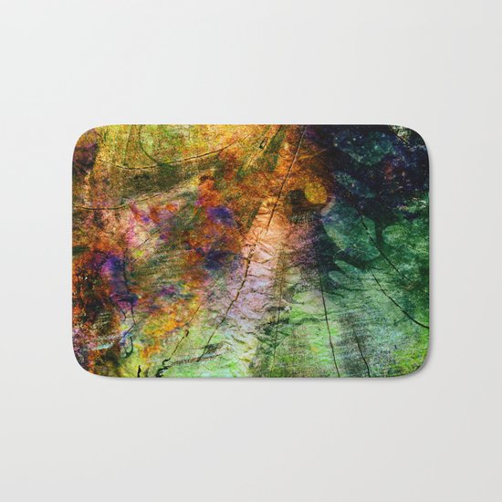 ink in wood Bath Mat