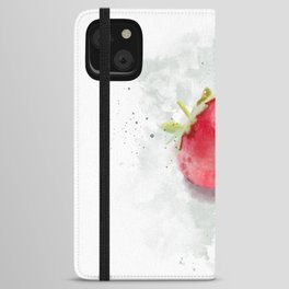 Watercolor Strawberry Illustration as unique as you iPhone Wallet Case