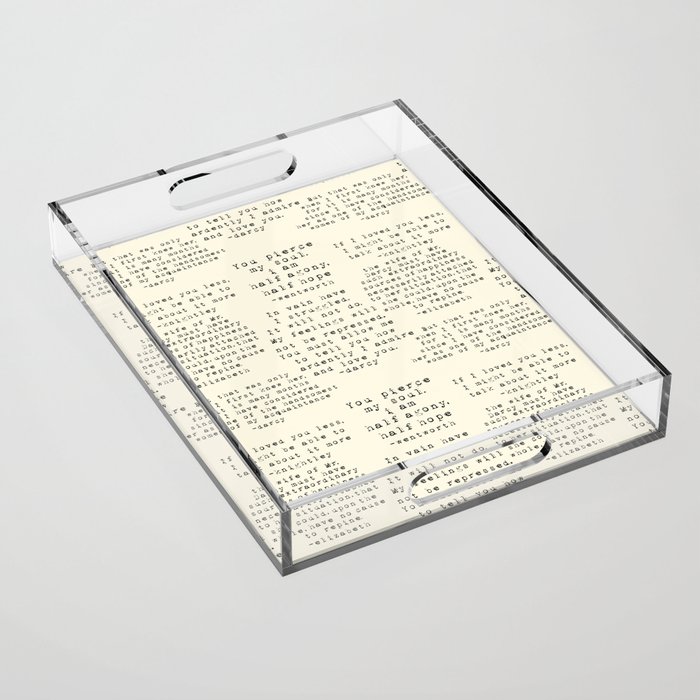 Passion of Jane Austen - Cream Acrylic Trays