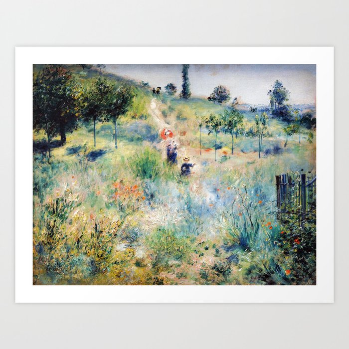 Pierre-Auguste Renoir - Path Leading through Tall Grass Art Print
