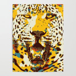 Big Cat Art, Leopard Panter, Jaguar Panter, Safari Wall Decor, Animal Poster, Wild life art, Feline. Poster