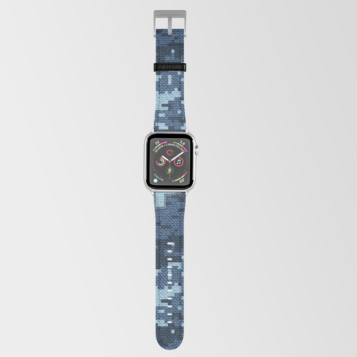 Personalized P Letter on Blue Military Camouflage Air Force Design, Veterans Day Gift / Valentine Gift / Military Anniversary Gift / Army Birthday Gift iPhone Case Apple Watch Band