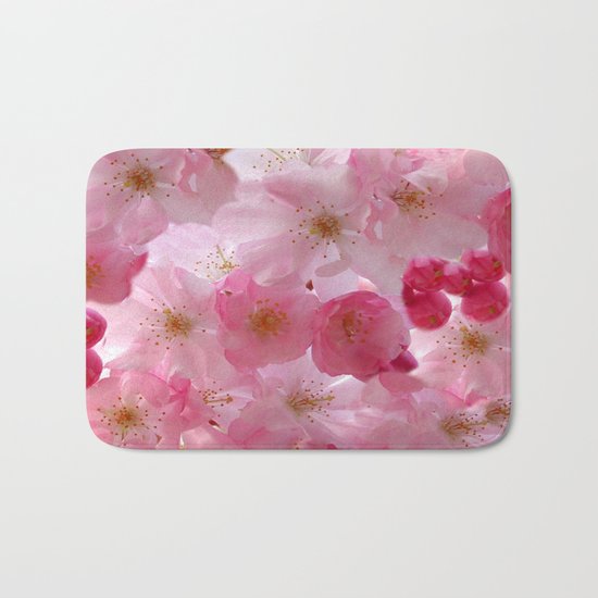Delicate Cherry Blossoms Bath Mat