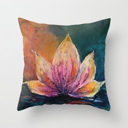 The Lotus House of Love, Peace & Migration Throw Pillow