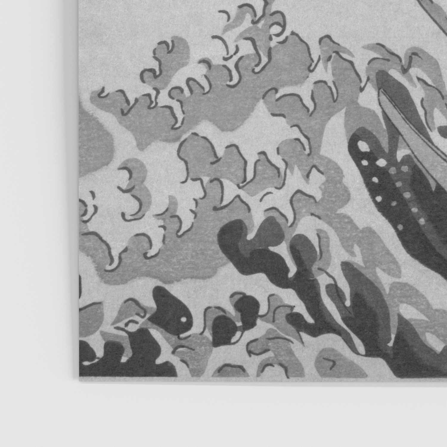 Society6 Black & White Japanese Great Wave Off Kanagawa by Hokusai by Podartist on Rectangular Pillow