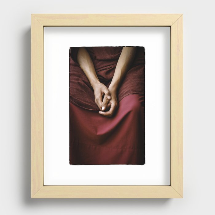 Calm Monk Recessed Framed Print