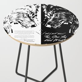 The Battle Within 2 Wolf Cherokee Legend Two Wolves Quote Side Table