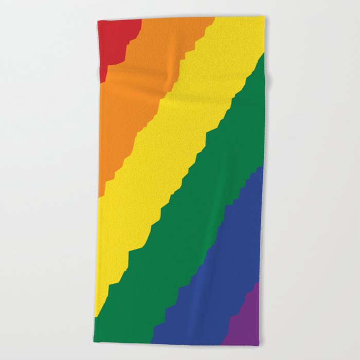 lgbtqia rainbow diversity Beach Towel