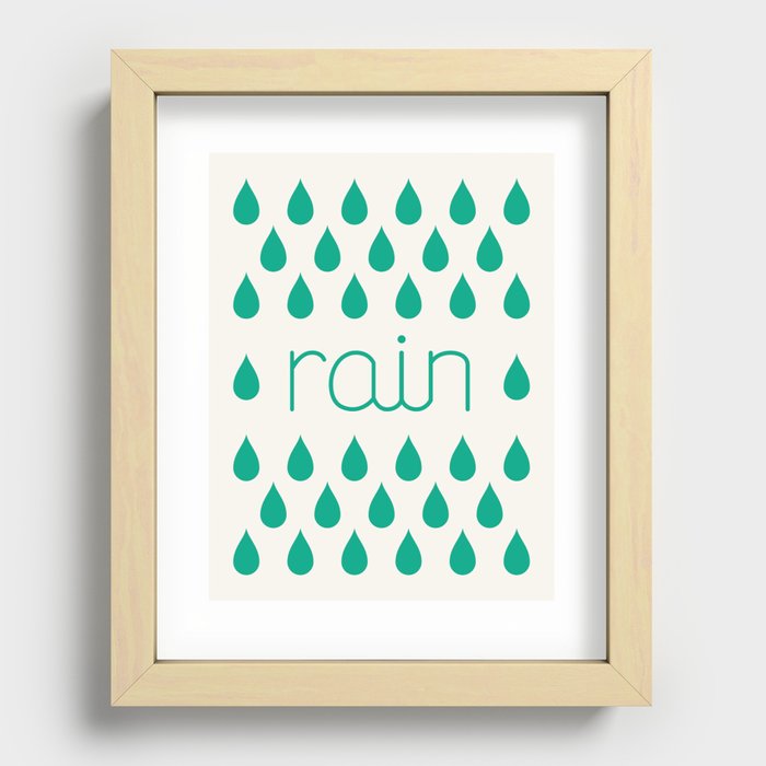 Rain Recessed Framed Print