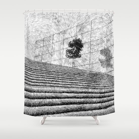 Fingerprint - Stairway Shower Curtain