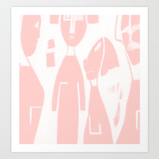 pink family Art Print
