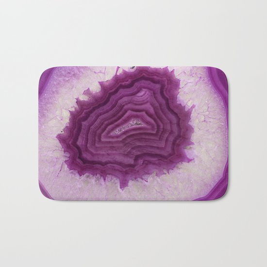Pink agate crystal Bath Mat