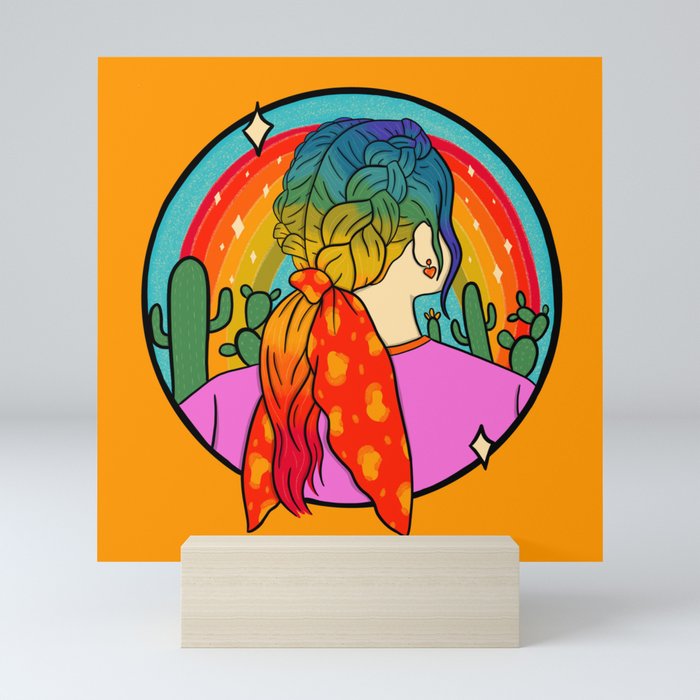 Rainbow Girl Mini Art Print