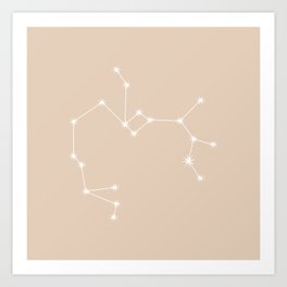 SAGITTARIUS Neutral Tan – Zodiac Astrology Star Constellation Art Print