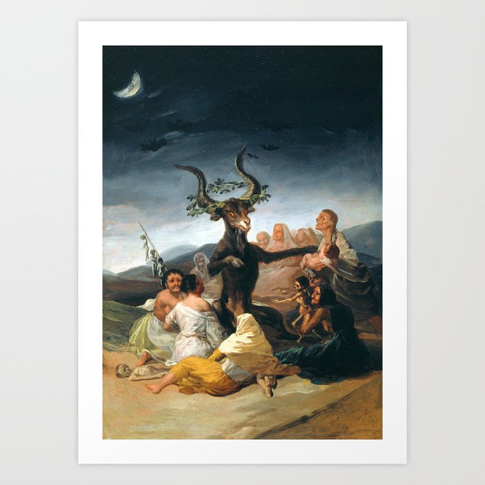 The Sabbath of witches by Francisco Goya, 1798 Art Print