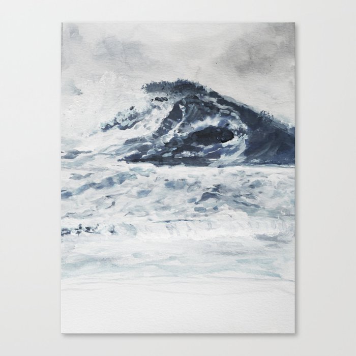 Wave minimalist, ocean Canvas Print