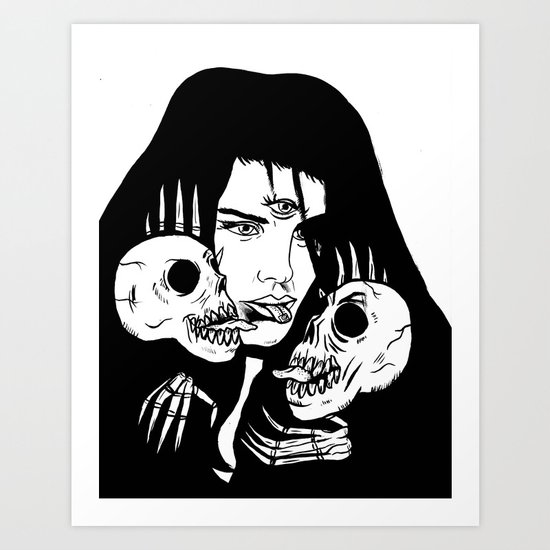 Lady Death Trip Art Print