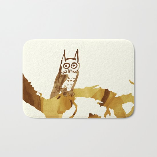 Naive Owl Bath Mat