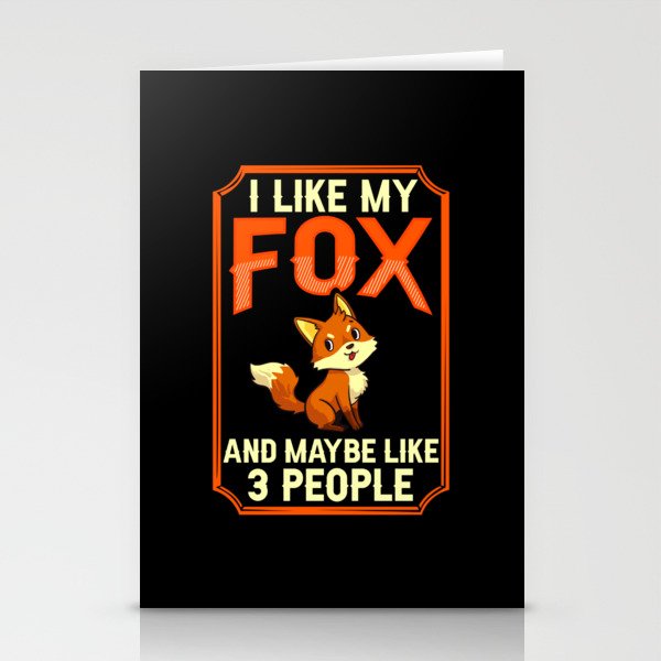 Red Foxes Fennec Fox Animal Funny Cute Stationery Cards