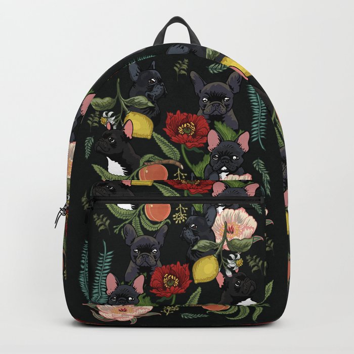 Botanical and Black Frenchie Backpack