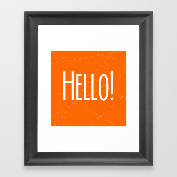 HELLO! Framed Art Print