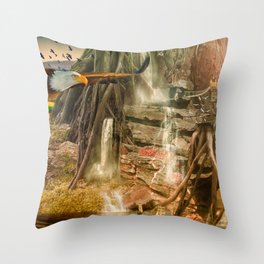 Where Eagles Go Throw Pillow