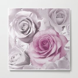 Pink and grey rose pattern Metal Print | Artprint, House, Designs, Grey, Water, Digital, Design, Pink, Patterns, Flower 