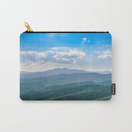 Amazing Blue-Ridge Carry-All Pouch | Scenic, Color, Blueridgemountains, View, Gwendalynabrams, Landscape, Mountainscape, Photo, Digital, Blue 