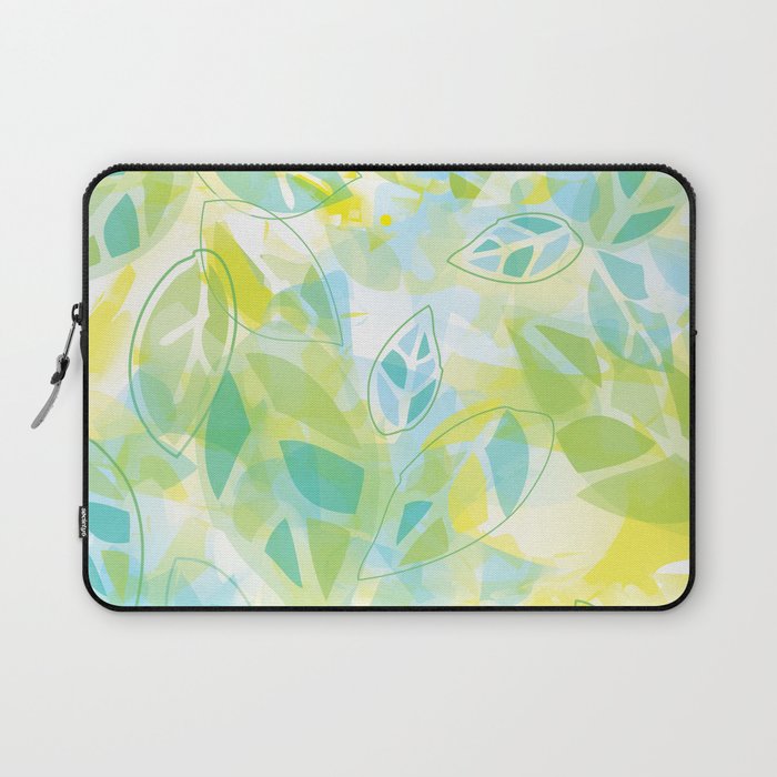 watercolor inspired leaves, spring palette Laptop Sleeve