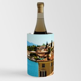 Limone Sul Garda Lake Garda Italy photo painting  Wine Chiller