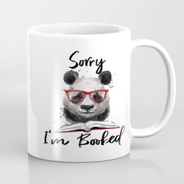 Sorry I'm Booked Book Lover Panda Coffee Mug