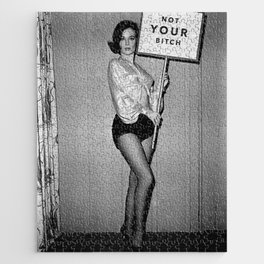 NOT YOUR BITCH, Vintage Woman Jigsaw Puzzle