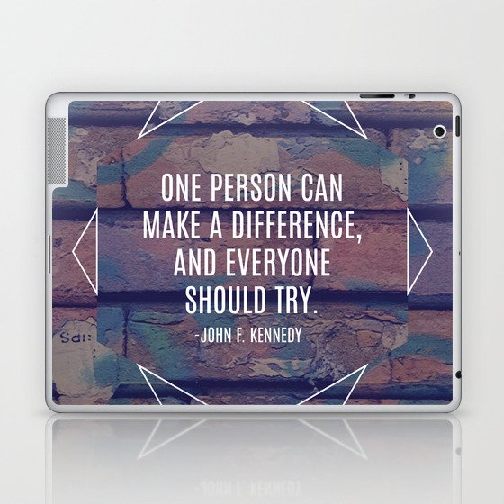 John F. Kennedy Quotes Laptop & iPad Skin