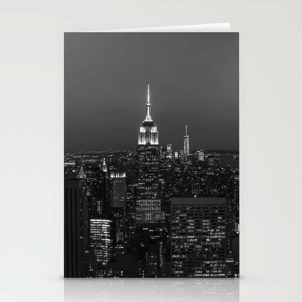 The Empire State and the city. Black & white photography Stationery Cards