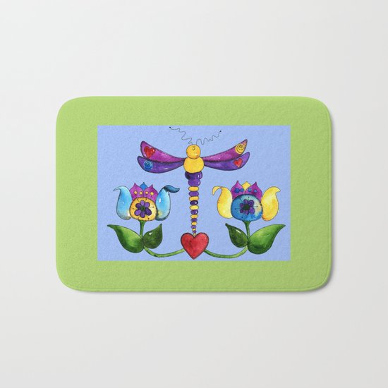 Dragonfly Love Bath Mat